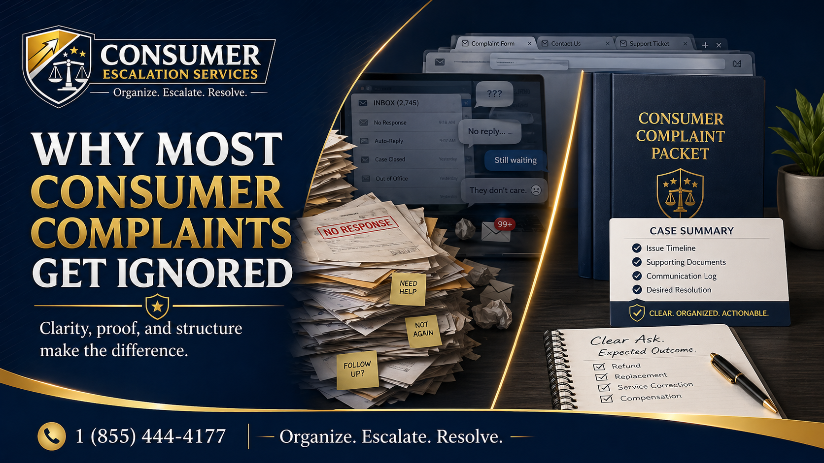 Why most consumer complaints get ignored — clarity, proof, and structure make the difference
