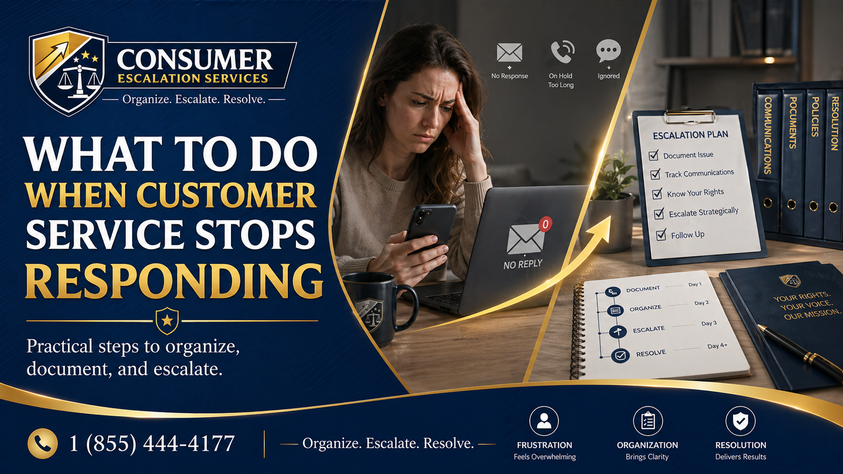 What to do when customer service stops responding — organize, document, and escalate professionally